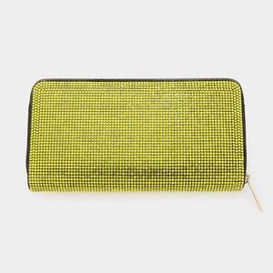 Elegant Yellow Rhinestone wallet